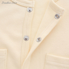 Pyjama à manches longues et poches pour nouveau-né, nouveau Design 100% coton, couleur unie, personnalisé, boutons, barboteuse pour bébé, vêtements pour bébé