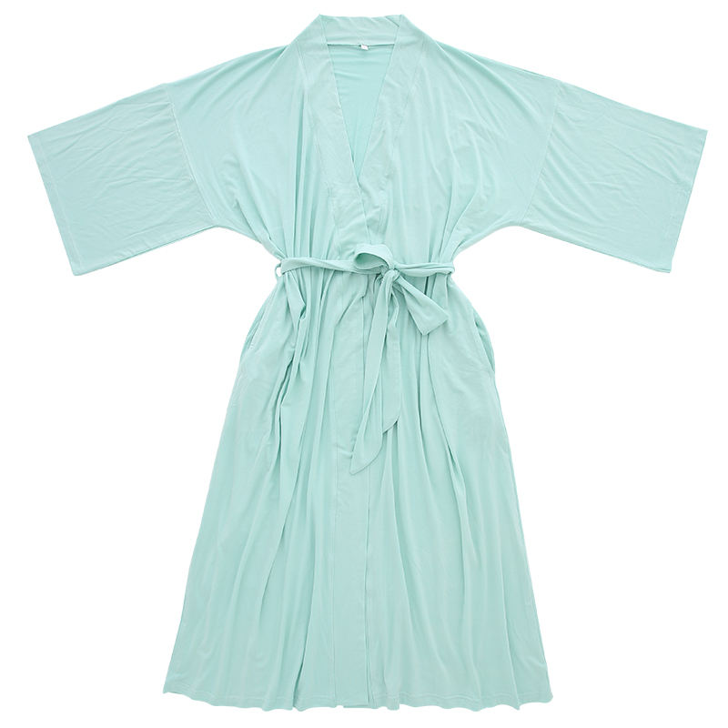 Nouveau design femmes filles OEM imprimé couleur unie chemise de nuit d'été style causal 95% viscose de bambou et 5% tissu spandex pyjama robe