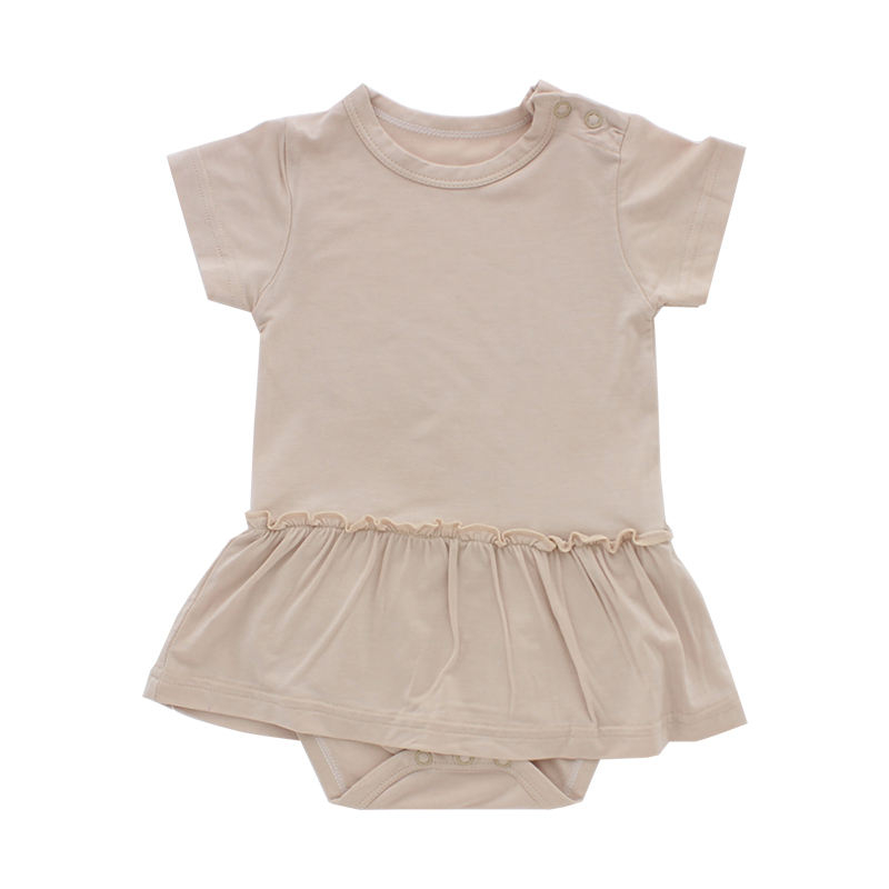Barboteuse à manches courtes pour bébé, pyjama pour nouveau-né, vêtements en tissu de coton et de bambou de haute qualité, Style bouton-pression, pour filles et garçons