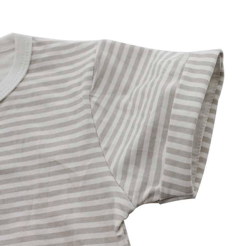 Ensemble t-shirt et Short Style poche pour bébé, tissu en coton et bambou, manches courtes, pour filles et garçons, vente en gros