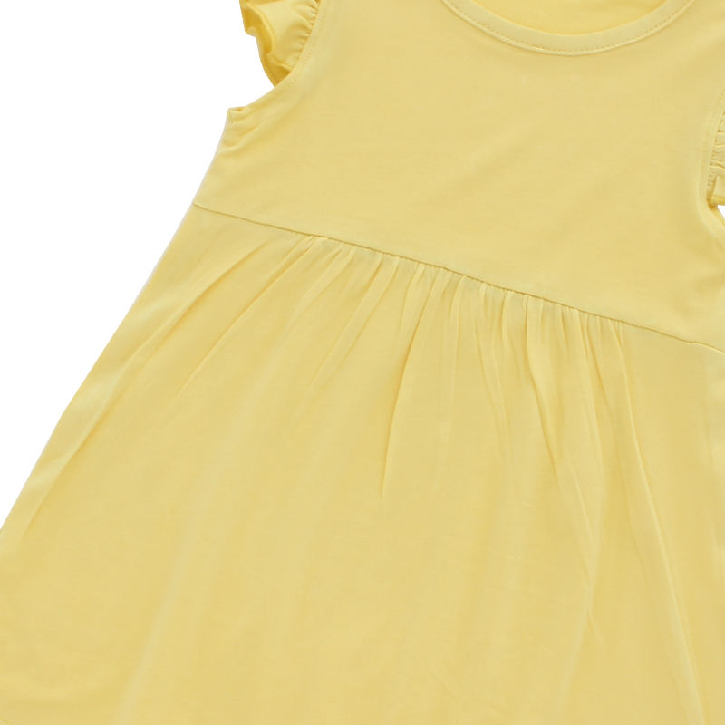 Offre spéciale conception sans manches été bambou tricoté Super doux OEM personnalisé bébé enfants fille robe