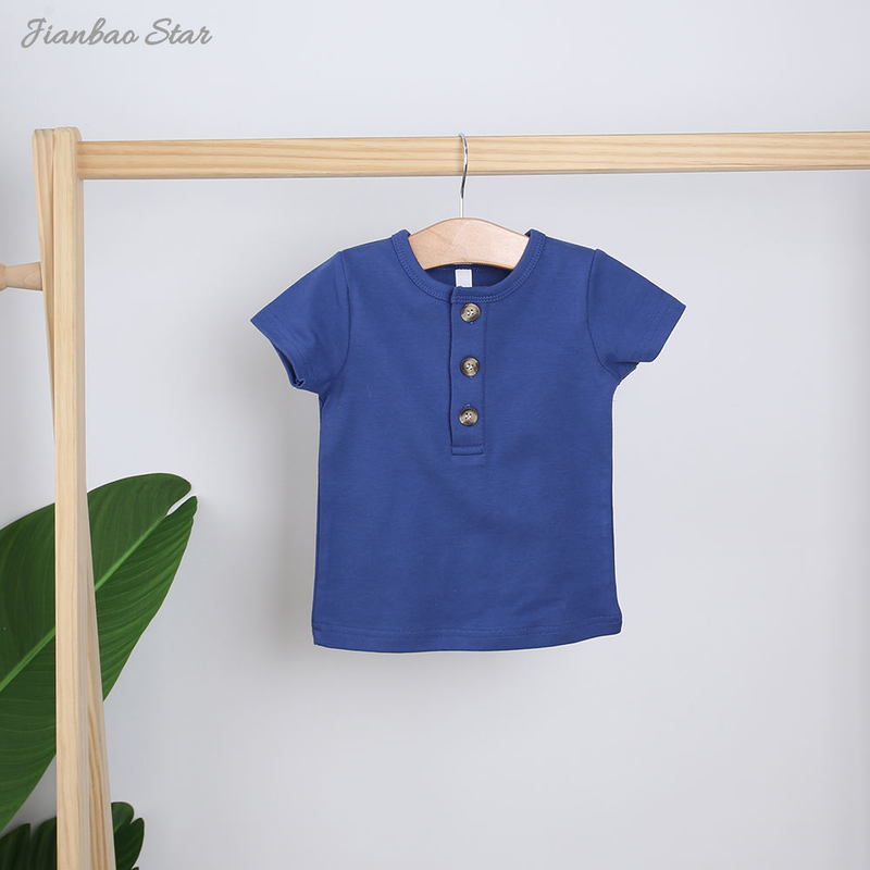 Nouveautés décontracté offre spéciale de haute qualité couleur personnalisée manches courtes boutons bébé vêtements bébé barboteuse
