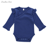Conception de Boutique de Style à volants d'hiver avec bouton-pression 100% coton nouveau-né infantile bébé fille bébé combinaison ensemble barboteuse ensemble