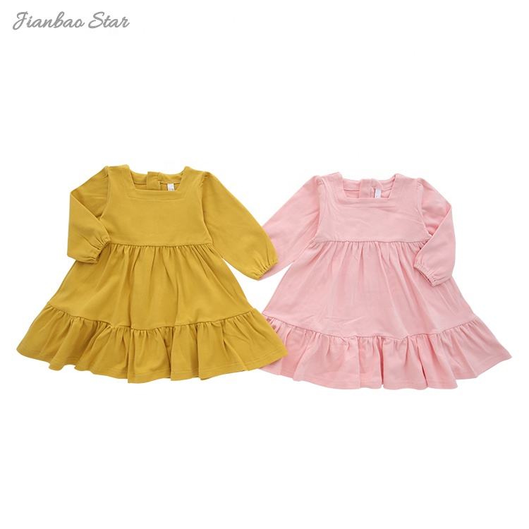 Robe à volants pour filles, vêtements pour bébés, haute qualité, Durable, utilisation de diverses filles, décontracté, élégant, imprimé, été, Style OEM en bambou