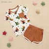 Ensemble t-shirt et Short de Style poche classique, tissu en coton et Spandex en bambou, manches courtes, vêtements pour bébés filles et garçons