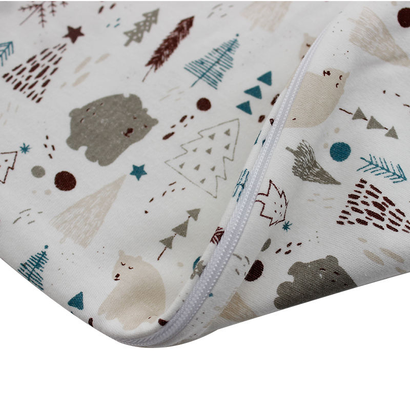 Sac de couchage pour nouveau-né, vente en gros, motifs imprimés, vêtements pour bébé, personnalisé, ensemble barboteuse unisexe avec fermeture éclair, vente en gros