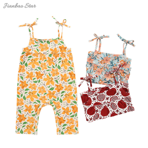 Bretelles sans manches pour bébé, nouveau Style, avec nœuds, tissu en bambou et Spandex, doux et confortable, motif de couleur personnalisé, vêtements pour bébé