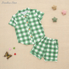 Polo à manches courtes pour bébés et enfants, chemise et Short avec poche, costume d'été à col rabattu pour enfants