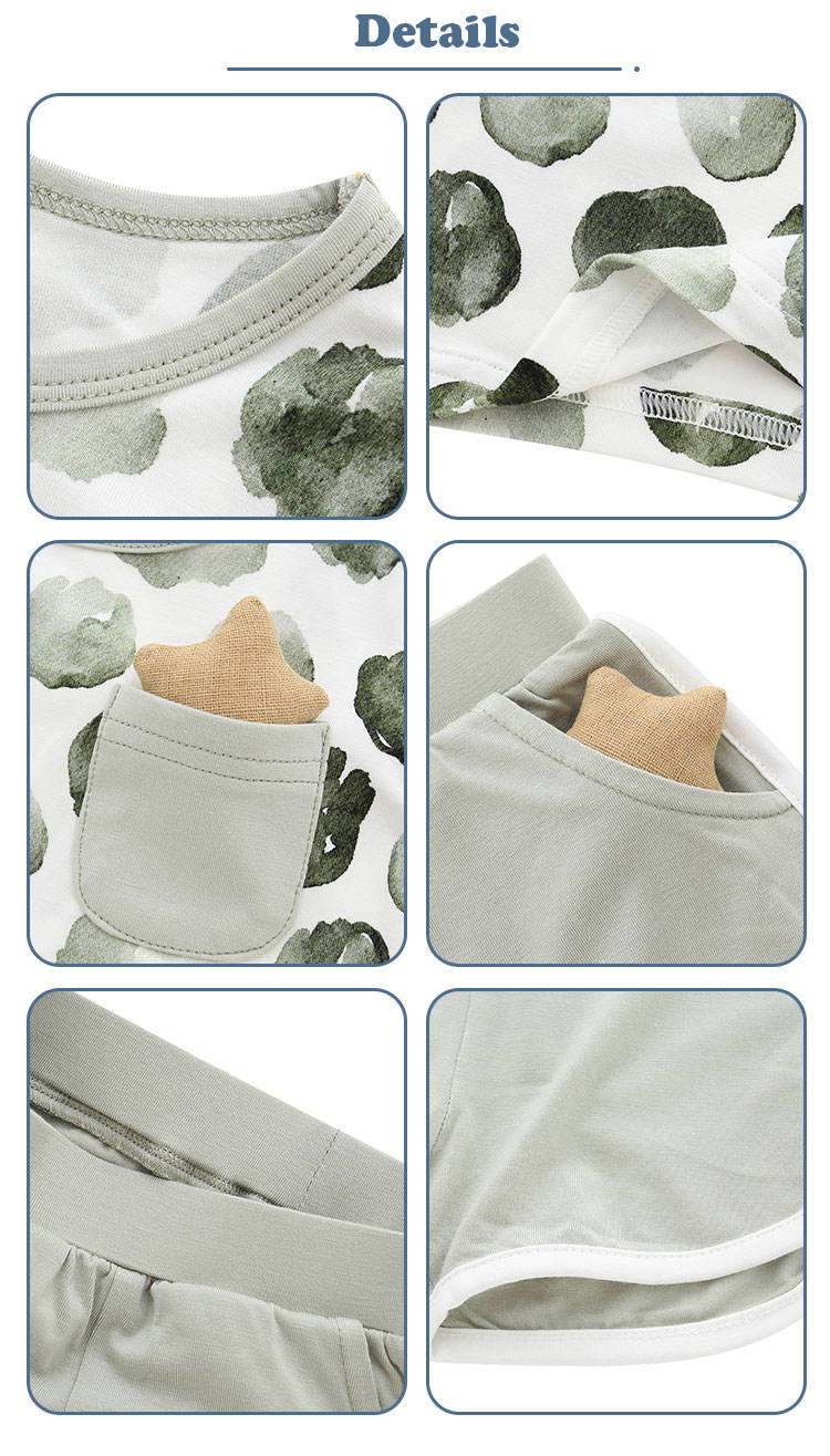 Top vente nouveau Design de haute qualité 100% coton confortable Style d'été décontracté à manches courtes bébé costume bébé vêtements avec poche