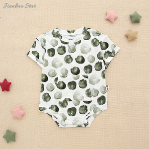 Barboteuse unisexe pour bébé, 100% coton, joli motif, boutons de haute qualité, manches courtes, Style d'été, offre spéciale, nouvel arrivage