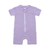Vêtements tricotés en coton et bambou pour bébé, combinaison de nuit unisexe, impression personnalisée, couleur unie, barboteuse pour printemps et été, vente en gros