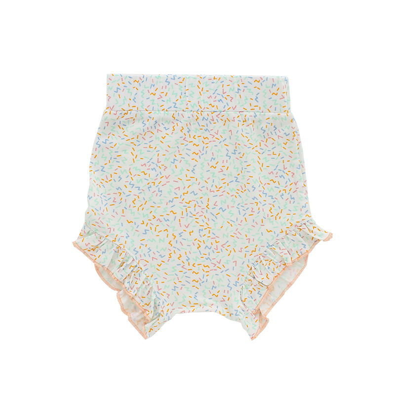Tissu tricoté 95% bambou et 5% élasthanne pour bébés filles, bouffant d'été avec joli Design à volants, offre spéciale