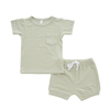 Pyjamas personnalisés acceptés directement d'usine, jolis vêtements d'été unisexes en bambou pour bébés, ensembles de vêtements deux pièces pour nouveau-nés