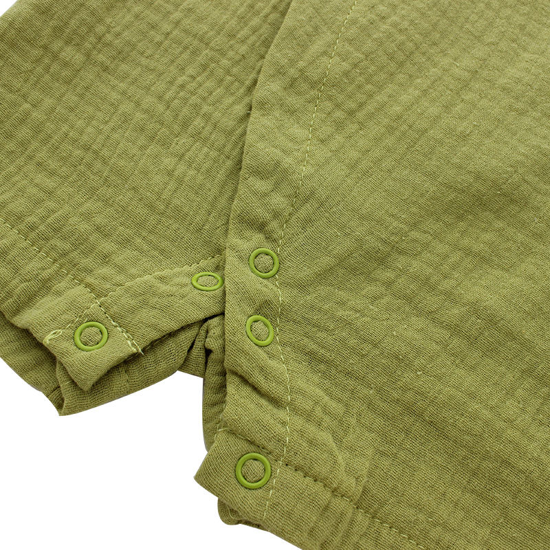 Nouveau Design 100% coton tricoté personnalisé confortable décontracté nouveau-né bébé boutons à manches courtes bébé vêtements barboteuse