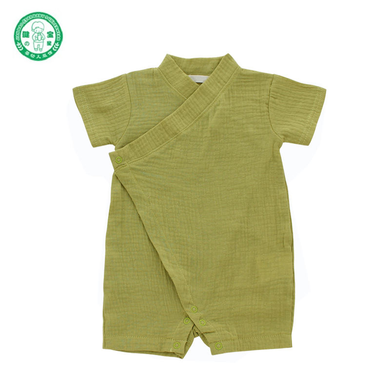 Nouveau Design 100% coton tricoté personnalisé confortable décontracté nouveau-né bébé boutons à manches courtes bébé vêtements barboteuse