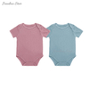 Top qualité 100% coton tricoté personnalisé confortable nouveau-né bébé boutons à manches courtes bébé vêtements barboteuse