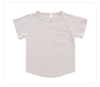 T-shirt pour nouveau-né de 0 à 2 ans, hauts d'été de couleur unie avec une petite poche, T-shirt pour enfants garçons et filles, vente en gros