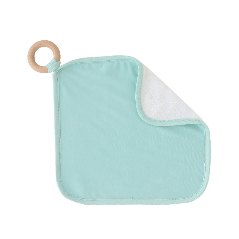 Bavoirs en coton tricoté pour nouveau-né, nouveau Design, Texture douce, petite serviette de couleur unie