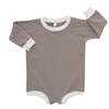 Usine directe 95% bambou 5% Spandex bébé barboteuse à manches longues combinaison avec bouton pression conception couleur unie Style bébé vêtements
