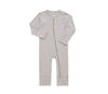 Barboteuse unisexe en bambou 95%, vêtements pour nouveau-né, manches longues, fermeture éclair, automne-hiver, personnalisé, couleur unie, vente en gros