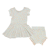 Robe de bébé de style classique en gros personnaliser l'été à manches courtes bébé barboteuse ensemble OEM beaux vêtements de bébé nouveau-né avec des sous-vêtements