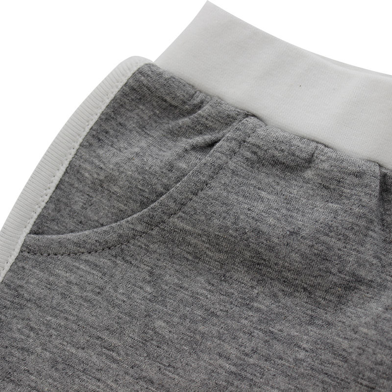 Ensemble de vêtements pour bébés en bas âge, 100% coton tricoté, hauts et Shorts à manches courtes, 2 pièces, tenues d'été pour bébés avec poches
