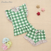 Nouveaux enfants vêtements bébé vêtements ensemble haute qualité enfants Shorts enfants filles gaufre vêtements belle bambou bébé filles costume ensemble