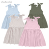 Robe d'été pour petites filles, sans manches, couleur unie, vêtements personnalisés pour bébés en bas âge, offre spéciale