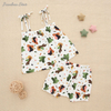 Ensemble de costume d'été sans manches, 100% coton tricoté, nouveau Design, beau motif, vêtements pour bébés filles, haute qualité, meilleure vente