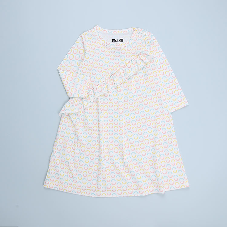 Print personnalisé bébé et enfants robes de fête décontractée jolie robe bébé robe automne