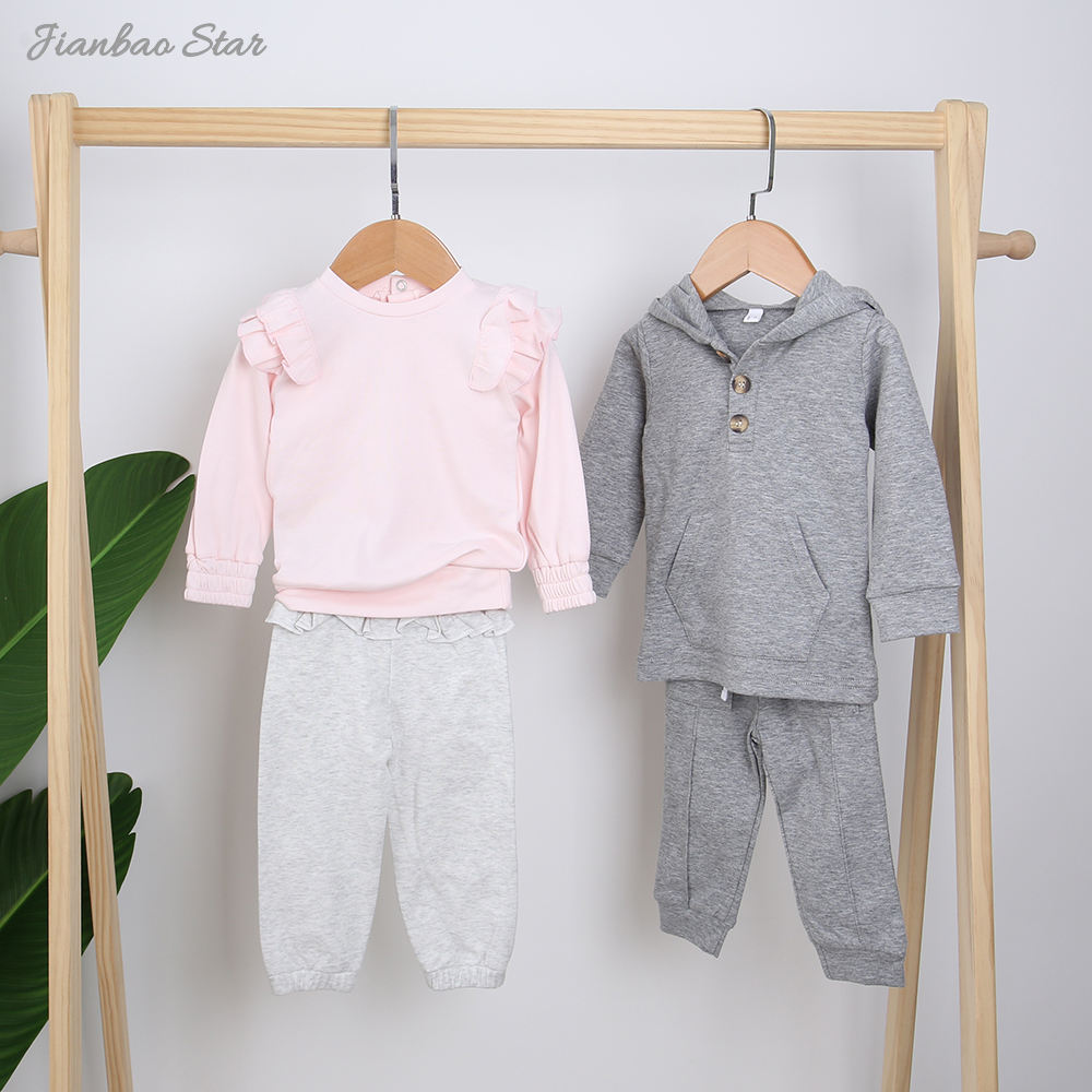 Ensemble de vêtements pour bébé à manches longues, 100% coton biologique, tissu écologique, 2 pièces, pyjama décontracté, prix d'usine, offre spéciale