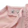 Nouveautés de haute qualité offre spéciale douane couleur unie à volants boutons sans manches belles robes de bébé filles