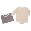 Barboteuse en tissu de bambou 95% bambou 5% élasthanne pour bébé, combinaison à manches longues avec bouton-pression, Style de couleur unie