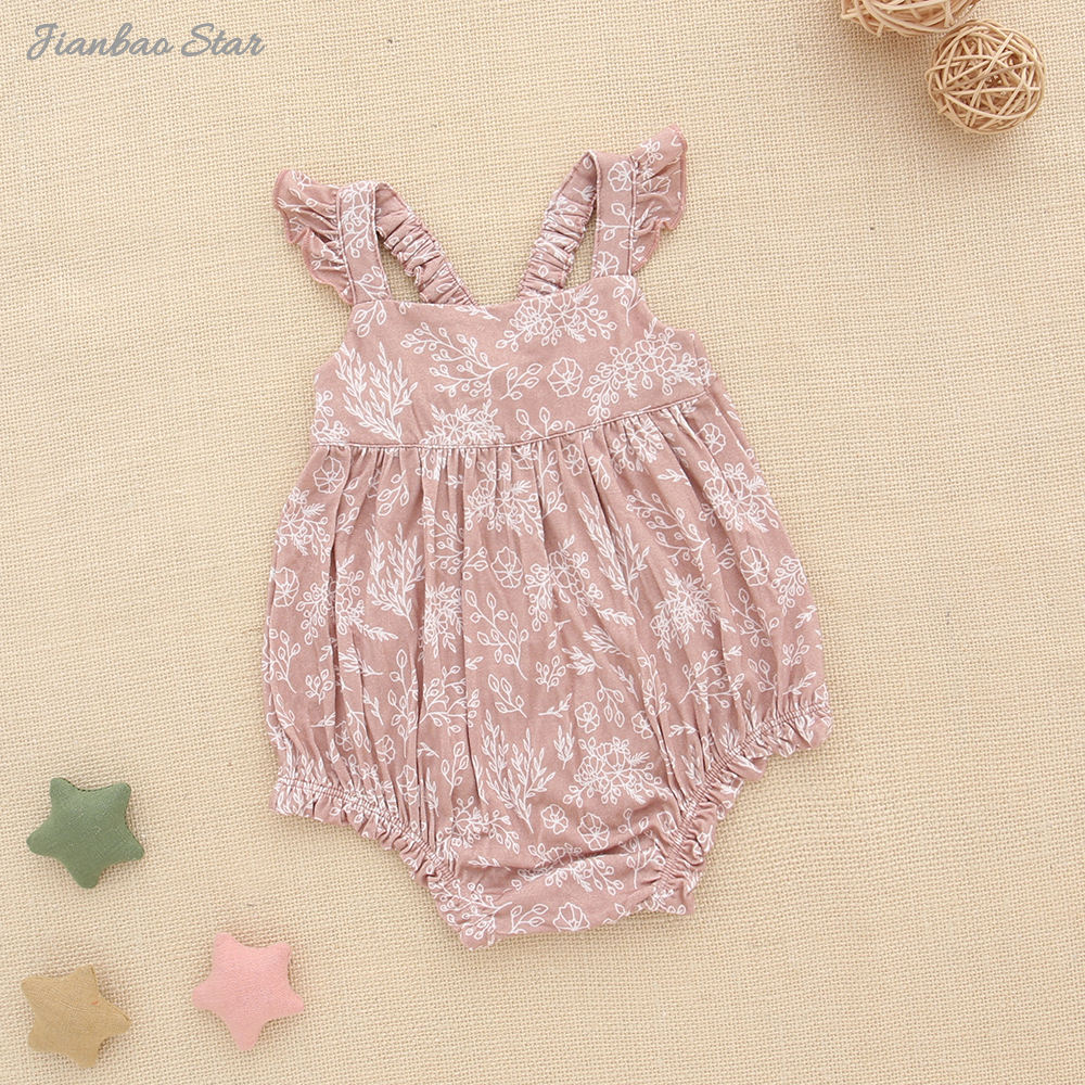 Vêtements pour bébé en bambou doux, barboteuse pour nouveau-né de 0 à 3 mois, manches flottantes, barboteuse à bulles en bambou pour filles et garçons