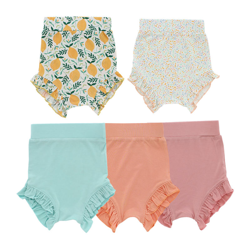 Tissu tricoté 95% bambou et 5% élasthanne pour bébés filles, bouffant d'été avec joli Design à volants, offre spéciale