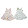 Robe à impression numérique pour bébés filles, vente en gros, nouveau Style, modèle d'été, sans manches, jolis vêtements à bretelles pour bébés filles, vente en gros