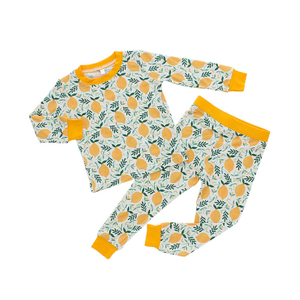 Ensemble de vêtements pour nouveau-né, en coton de bambou, tenues d'été, hauts et shorts à manches longues, pour bébés garçons et filles, 2 pièces