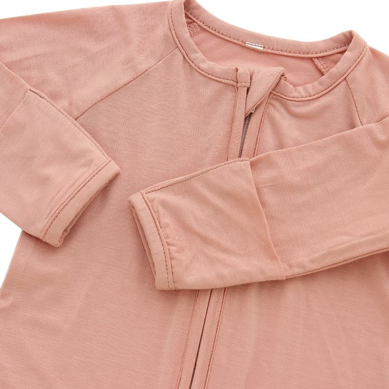 Barboteuse d'hiver à manches longues pour bébé, tricotée en bambou, Texture Extra douce et confortable, avec fermeture éclair, combinaison pour bébé garçon et fille