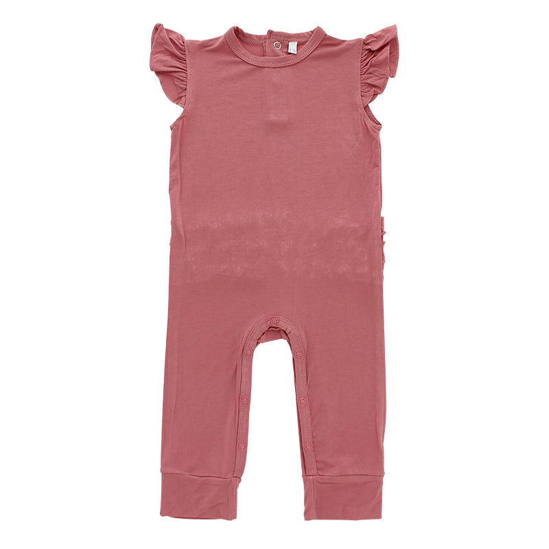Vêtements d'été pour bébé, combinaison sans manches et pantalons longs avec bouton-pression, barboteuse de haute qualité, 95% Fiber de bambou, 5% élasthanne