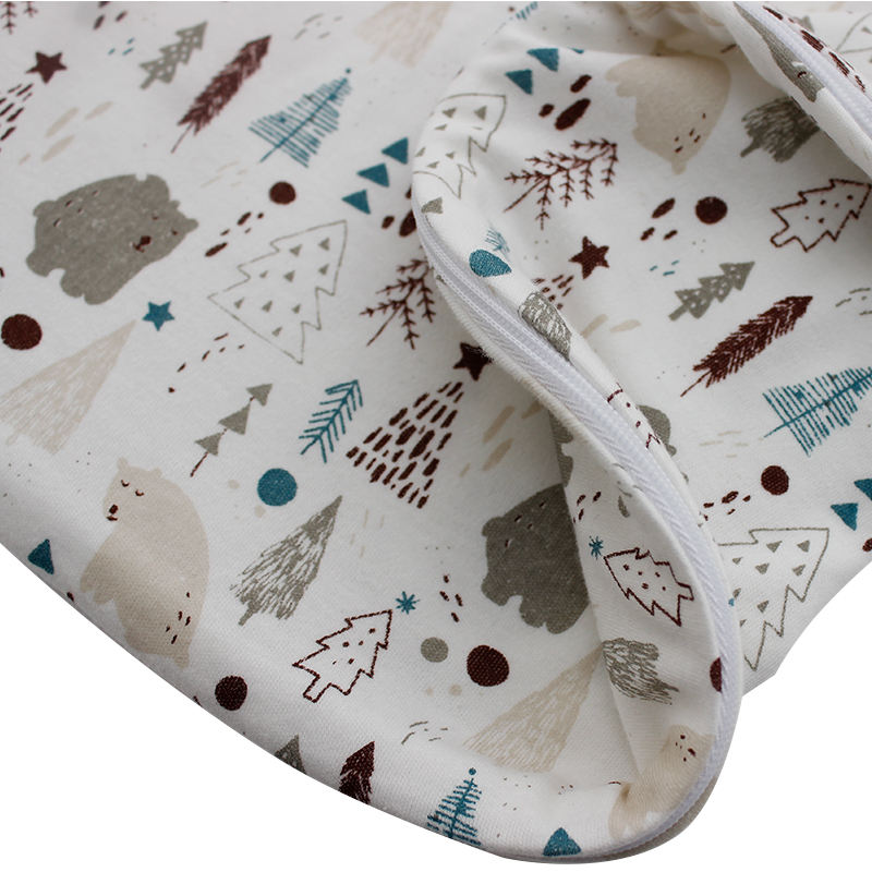 Sac de couchage pour bébé, vente en gros, manches longues, style fermeture éclair, vêtements de nuit pour nouveau-né, vêtements unisexes pour bébés filles et garçons, impression personnalisée