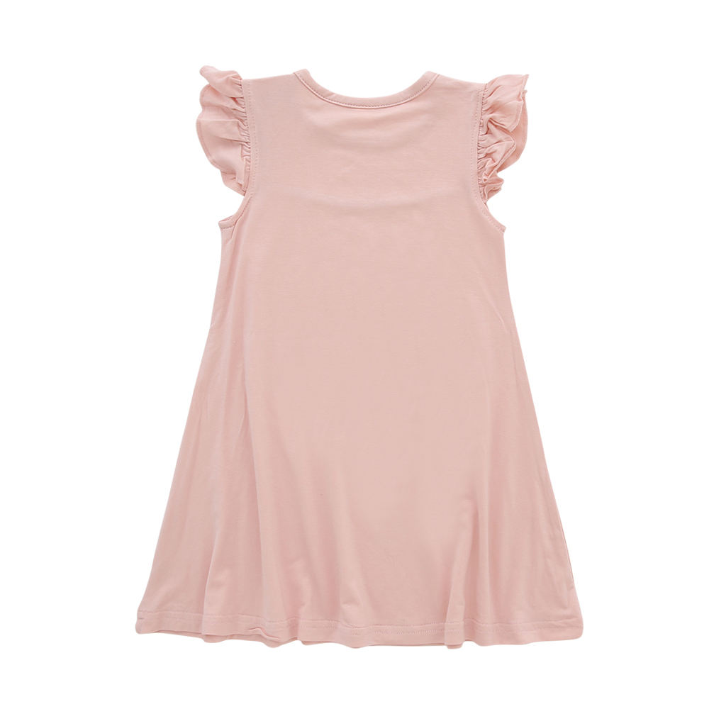 Offre spéciale conception sans manches été bambou tricoté Super doux OEM personnalisé bébé enfants fille robe