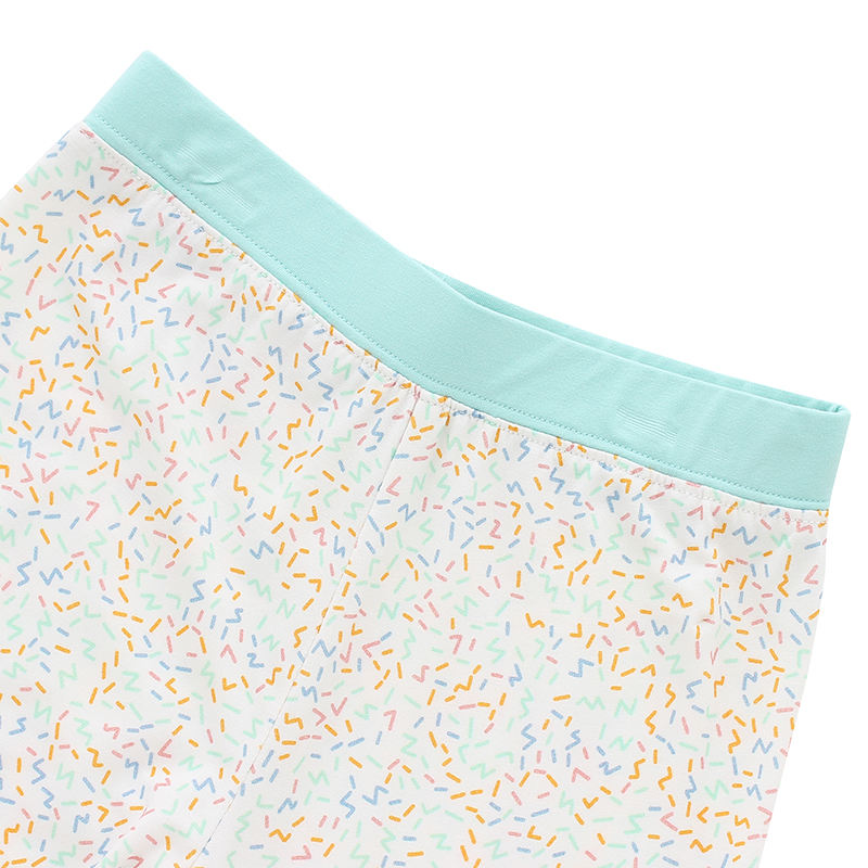 Ensemble deux pièces pour bébés et enfants, haut à manches courtes et pantalon Long, design personnalisé, couleur unie, pyjama pour enfants