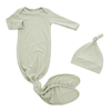 Sac de couchage unisexe en bambou côtelé pour nouveau-né, avec joli chapeau, sac de couchage confortable pour bébé, vêtements de nuit