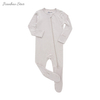 Ensemble barboteuse bébé unisexe bambou tricoté pieds vêtements de nuit couleur unie Super doux bébé barboteuses vêtements