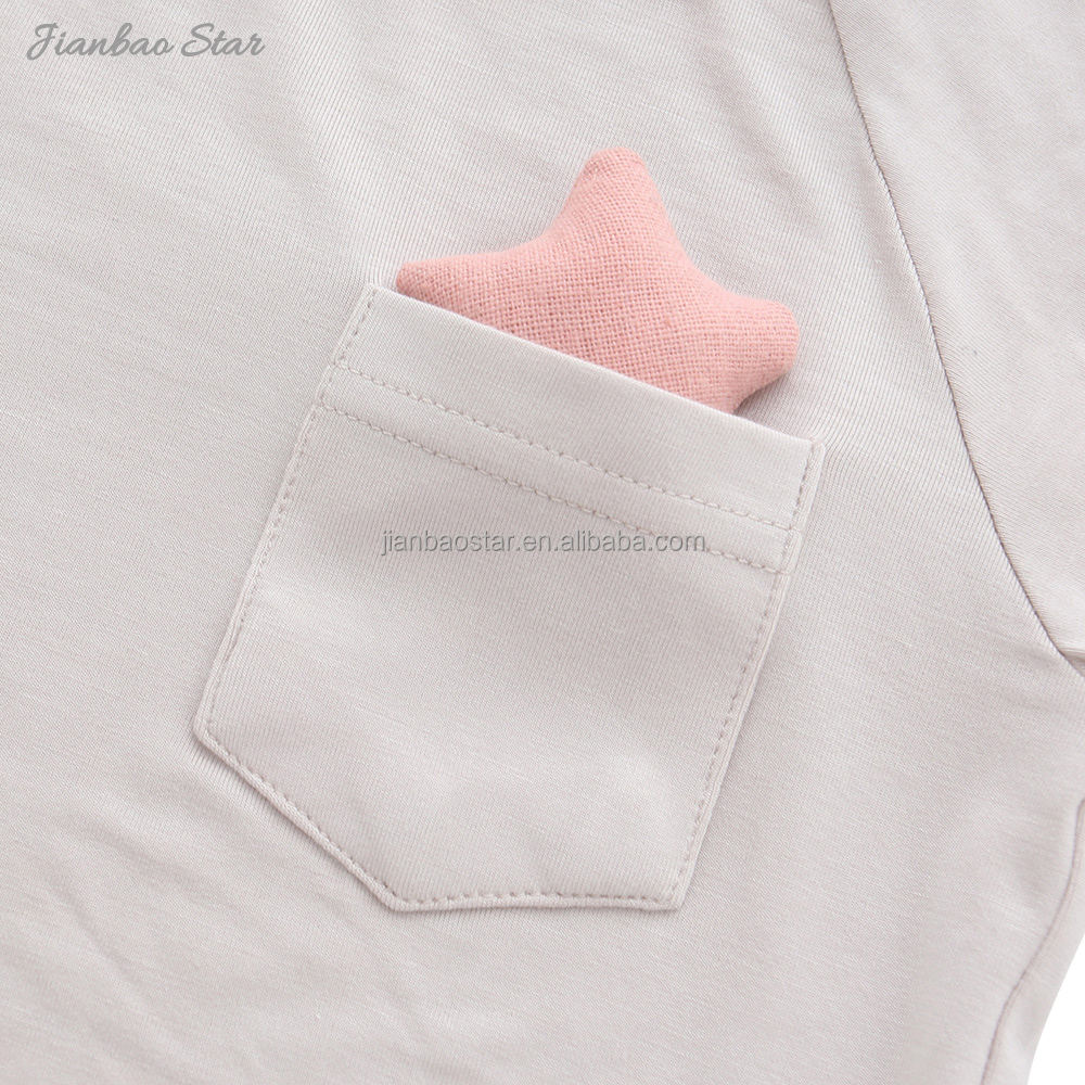 Tenue ample de Style classique, vêtements de nuit de couleur unie, T-shirt à manches courtes en coton et bambou pour bébés, enfants et adultes, vente en gros