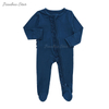 Manches longues unisexe nouveau-né garçons et filles avec fermeture éclair sur le devant volants conception bébé combinaison bébé vêtements barboteuse ensemble