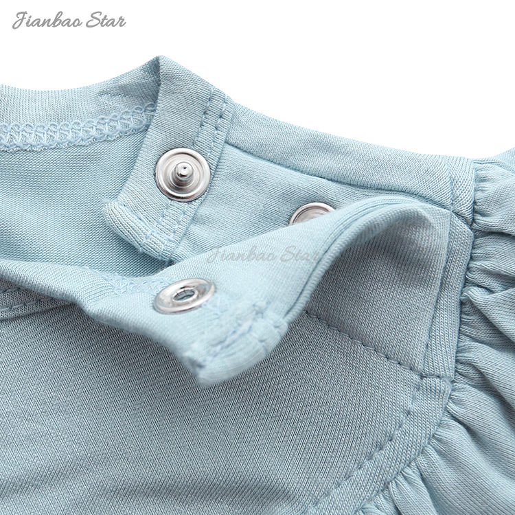 Nouveautés offre spéciale de haute qualité à volants sans manches plus facile à ouvrir les boutons unisexe nouveau-né bébé barboteuses bébé vêtements