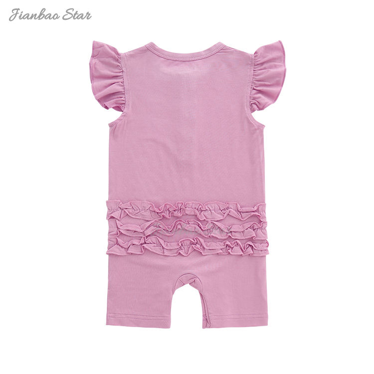 Bambou/Spandex bébé Onesie volants de dos bébé vêtements nouveau-né combinaison aile à manches courtes bébé barboteuse Shortalls