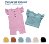 Bambou/Spandex bébé Onesie volants de dos bébé vêtements nouveau-né combinaison aile à manches courtes bébé barboteuse Shortalls