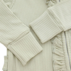 Combinaisons en tissu côtelé pour bébé, haute qualité, fermeture éclair, en bambou et coton, manches longues, couleur unie, barboteuse pour bébé, couleurs personnalisées acceptées